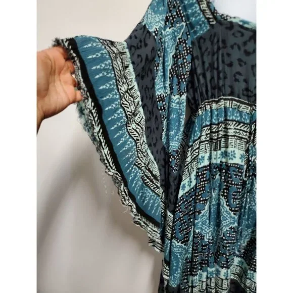 Free People Heart of Gold Mini Dress S charcoal combo - Picture 7 of 10